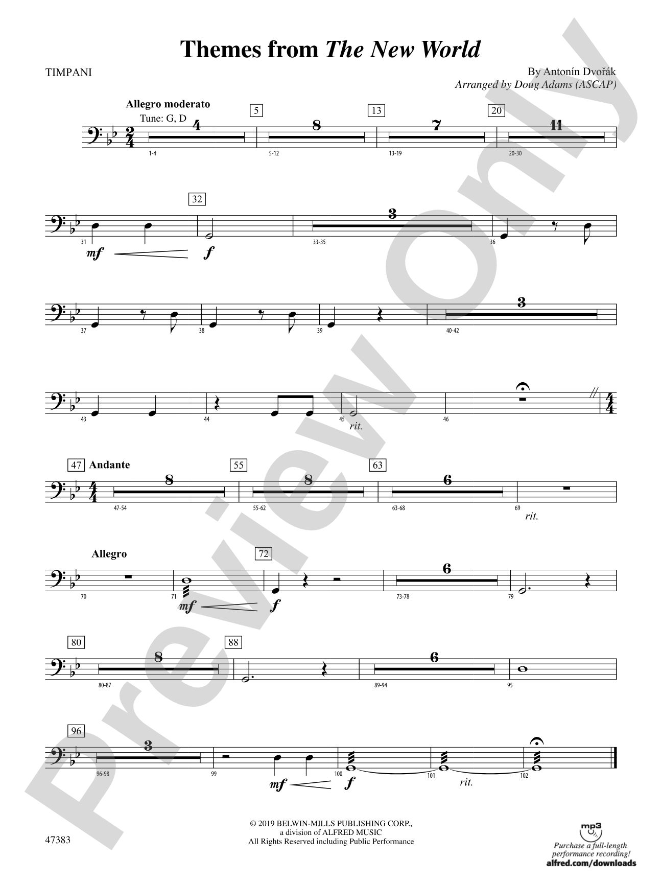 Themes from The New World: Timpani