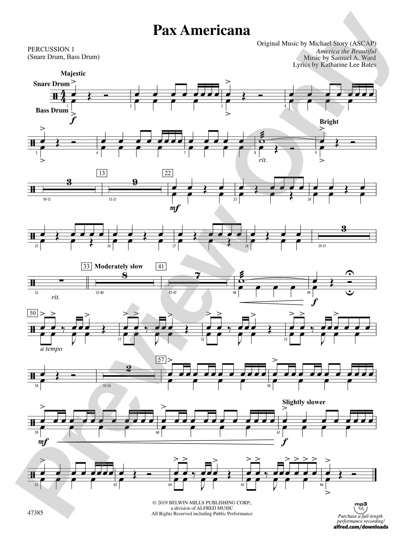 Pax Americana: 1st Percussion