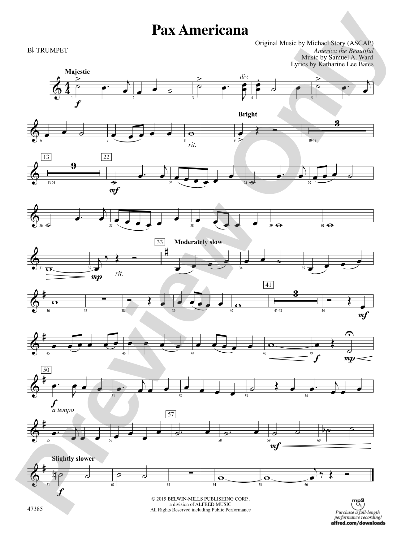 Pax Americana: 1st B-flat Trumpet