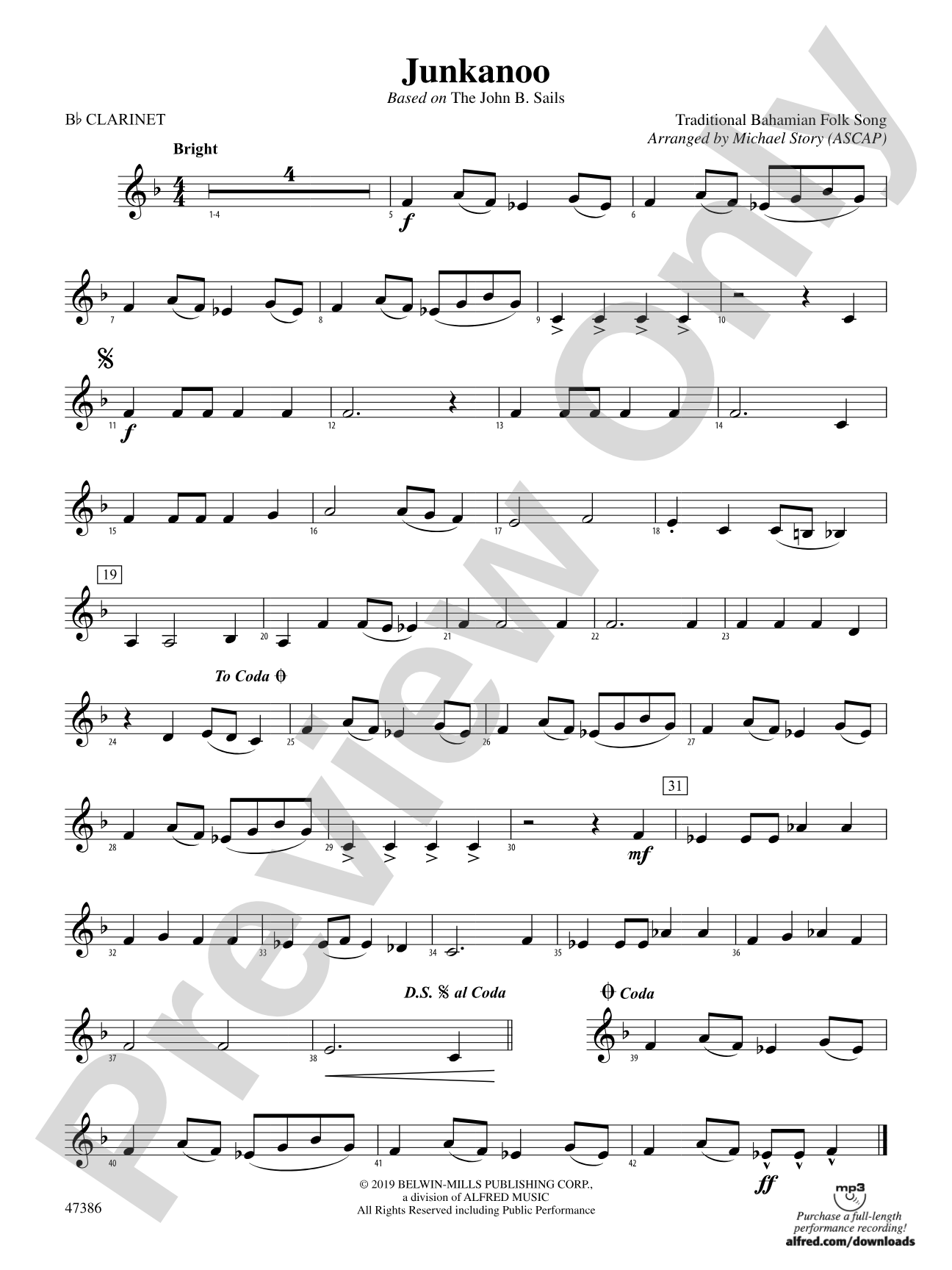 Junkanoo: 1st B-flat Clarinet