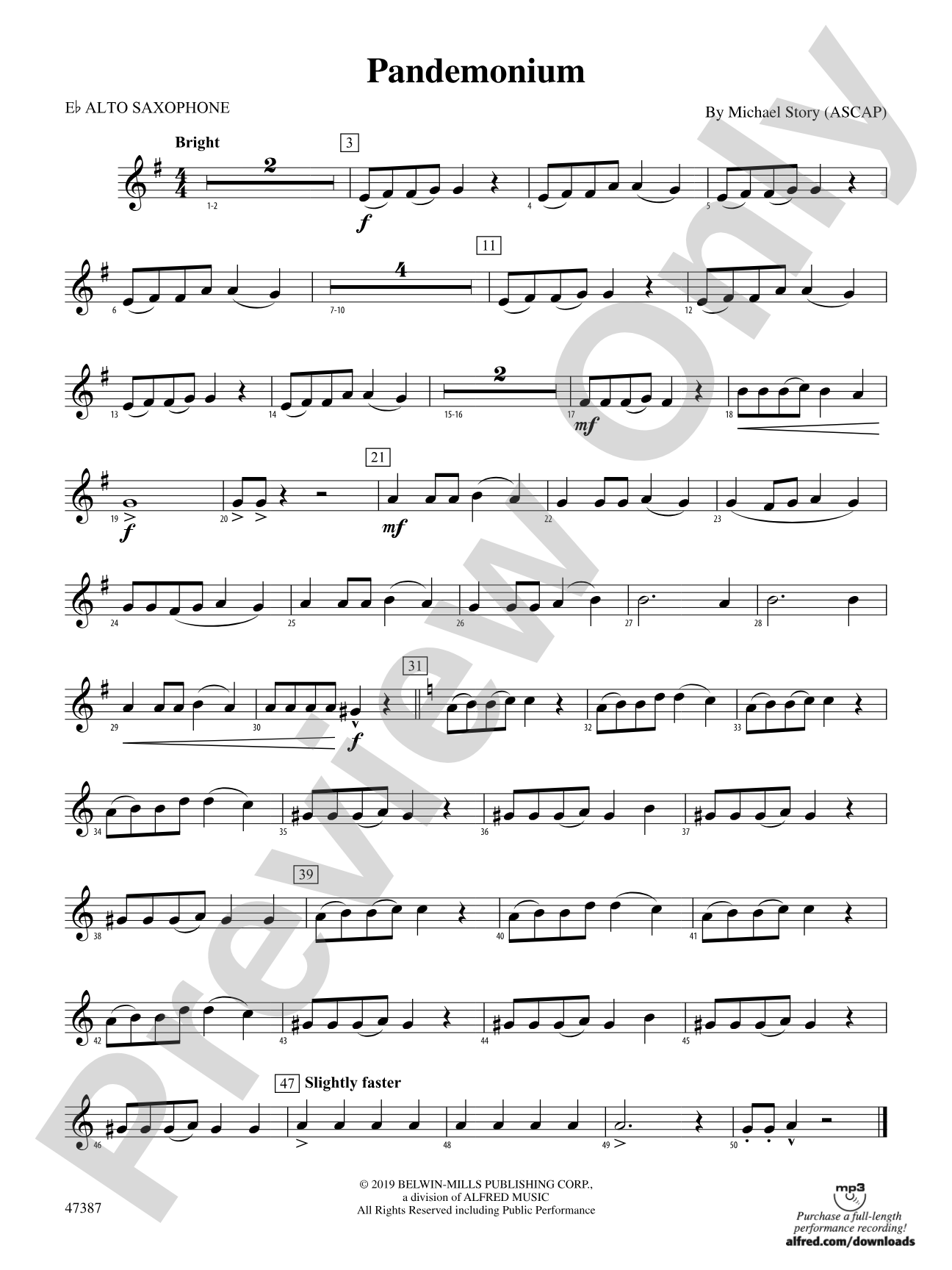 Pandemonium: E-flat Alto Saxophone