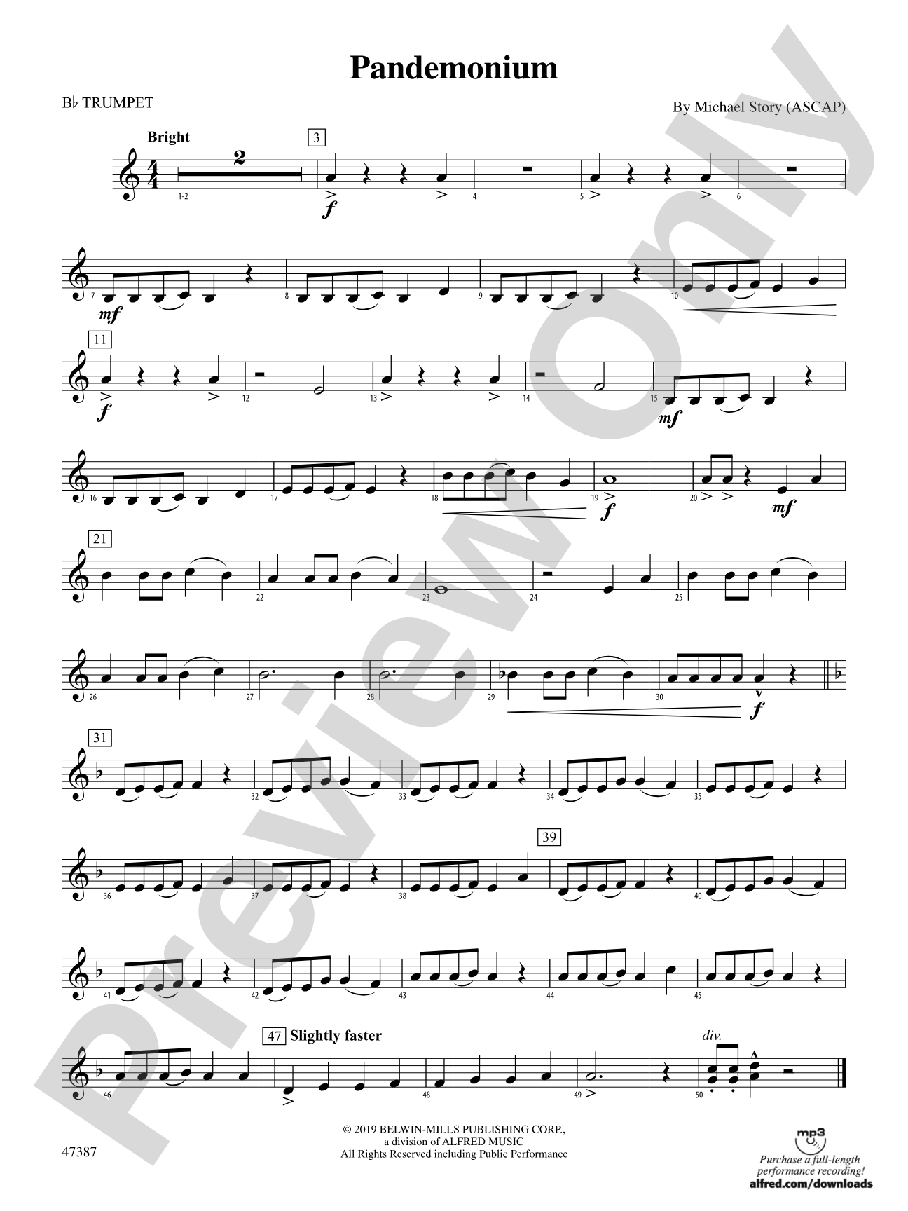 Pandemonium: 1st B-flat Trumpet