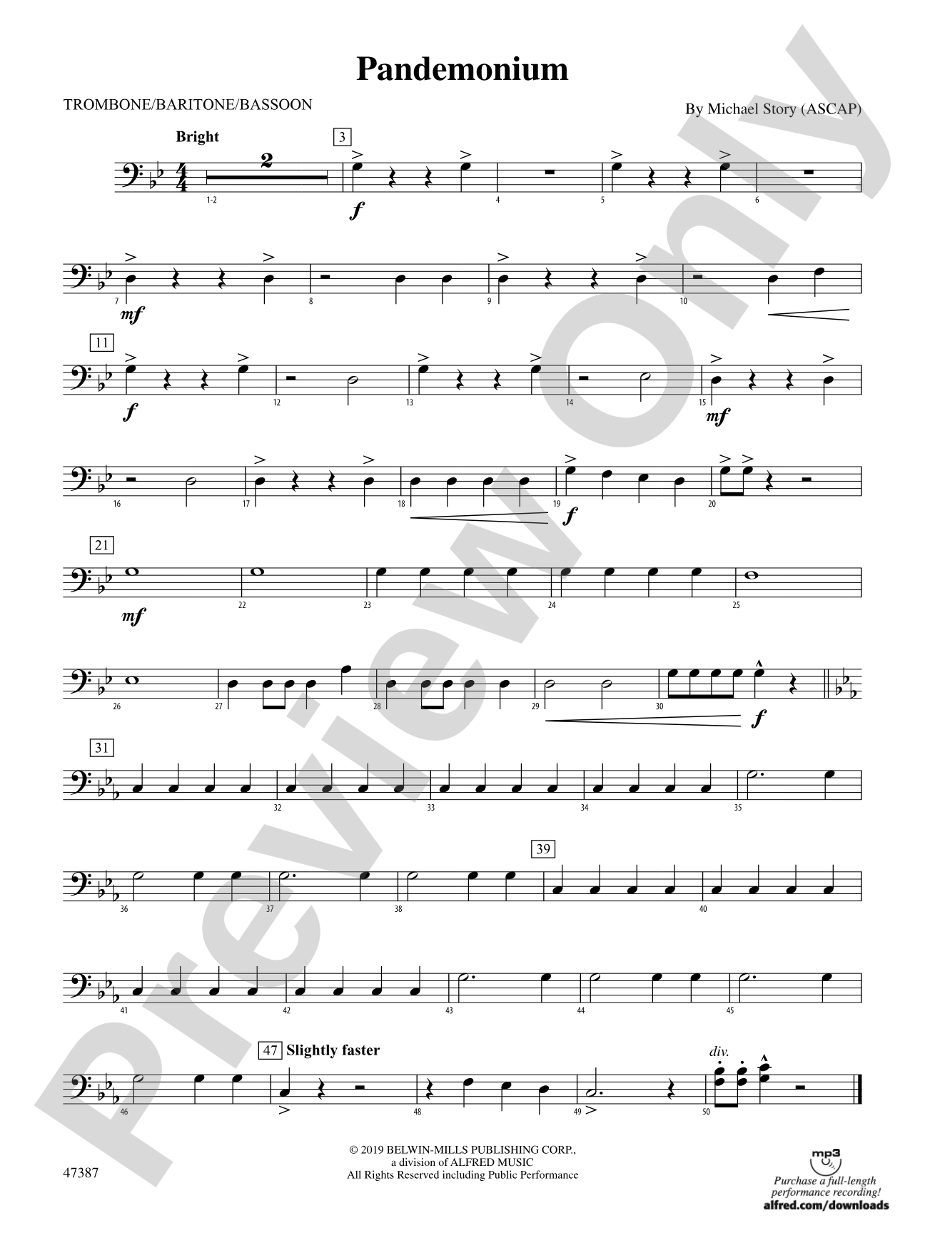 Pandemonium: 1st Trombone
