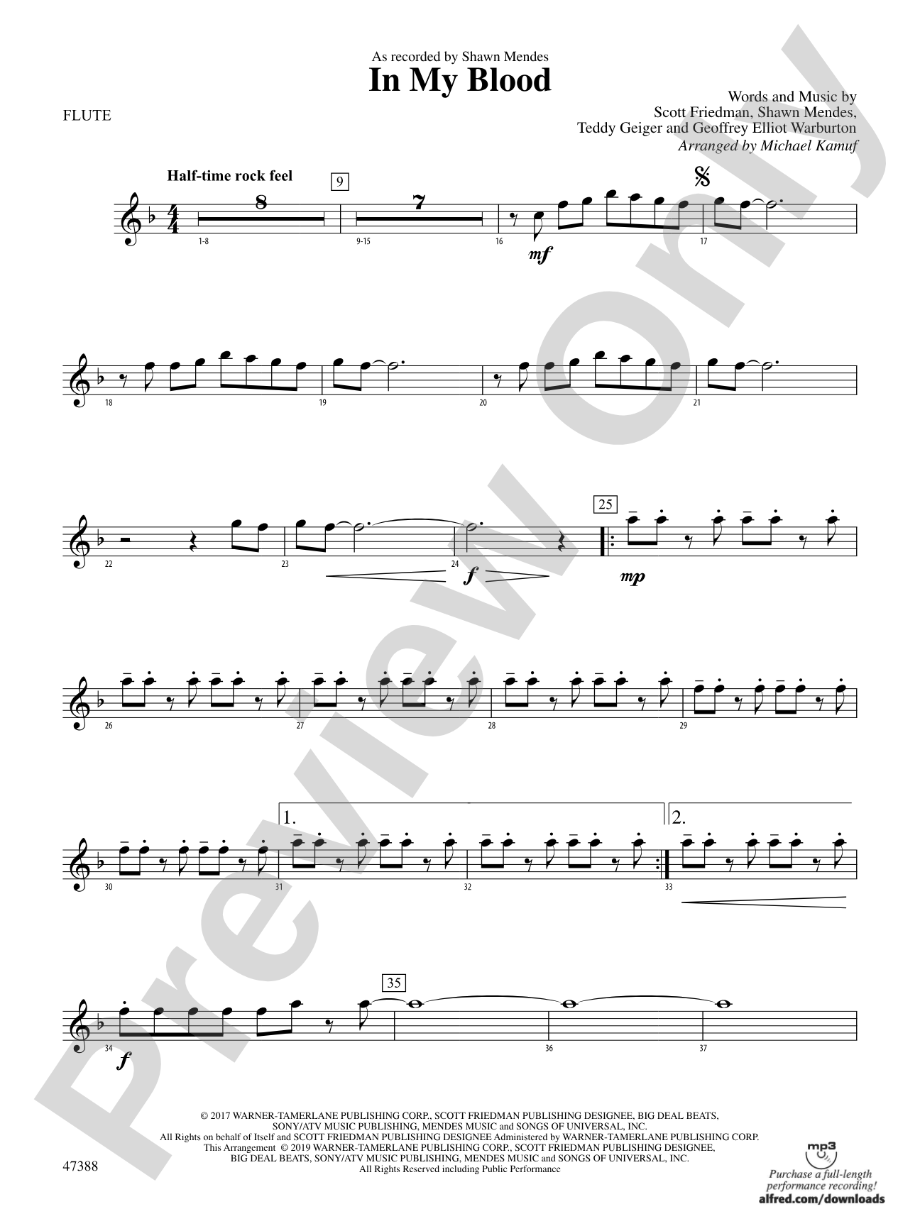 In My Blood: Flute