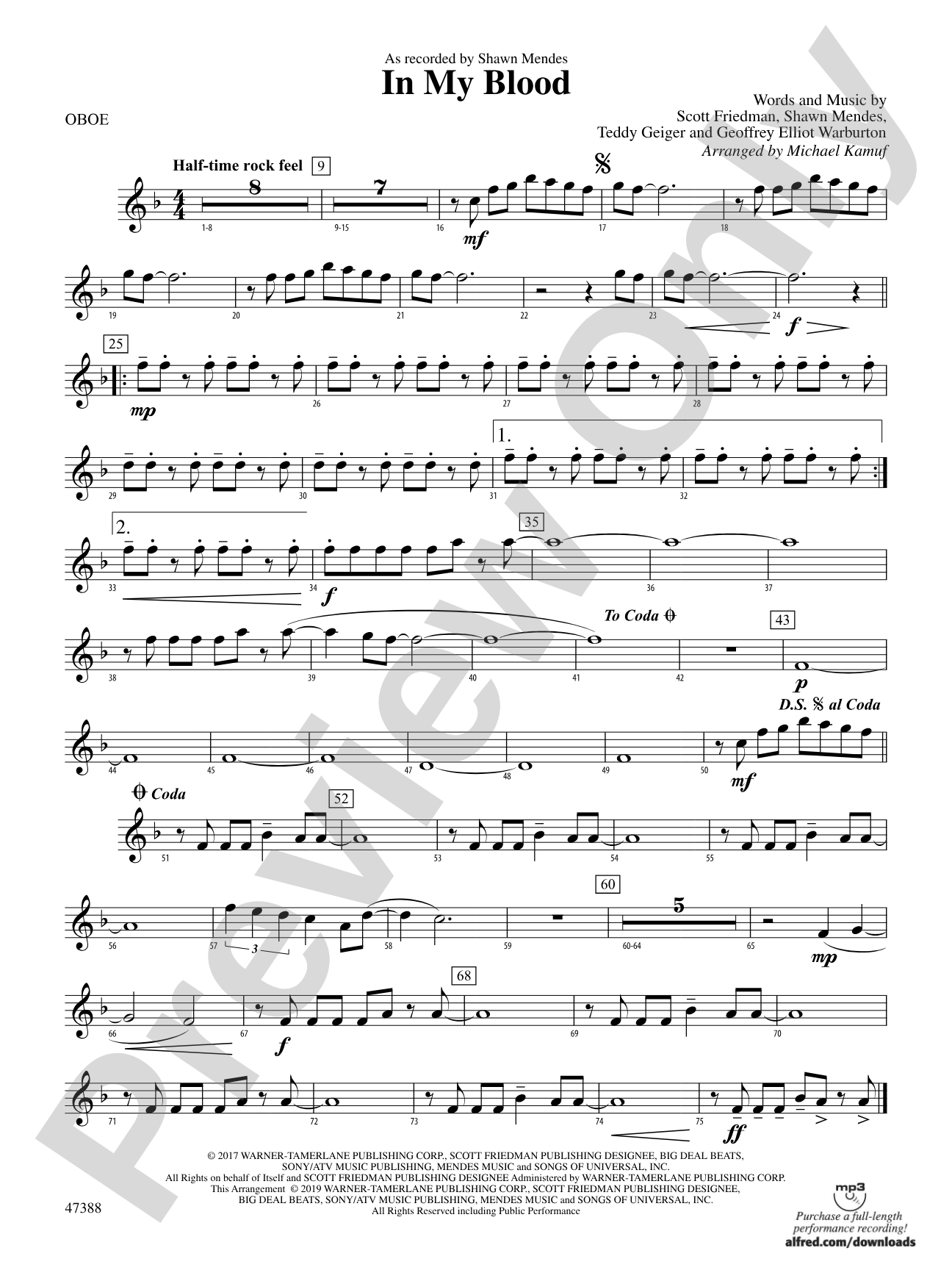In My Blood: Oboe