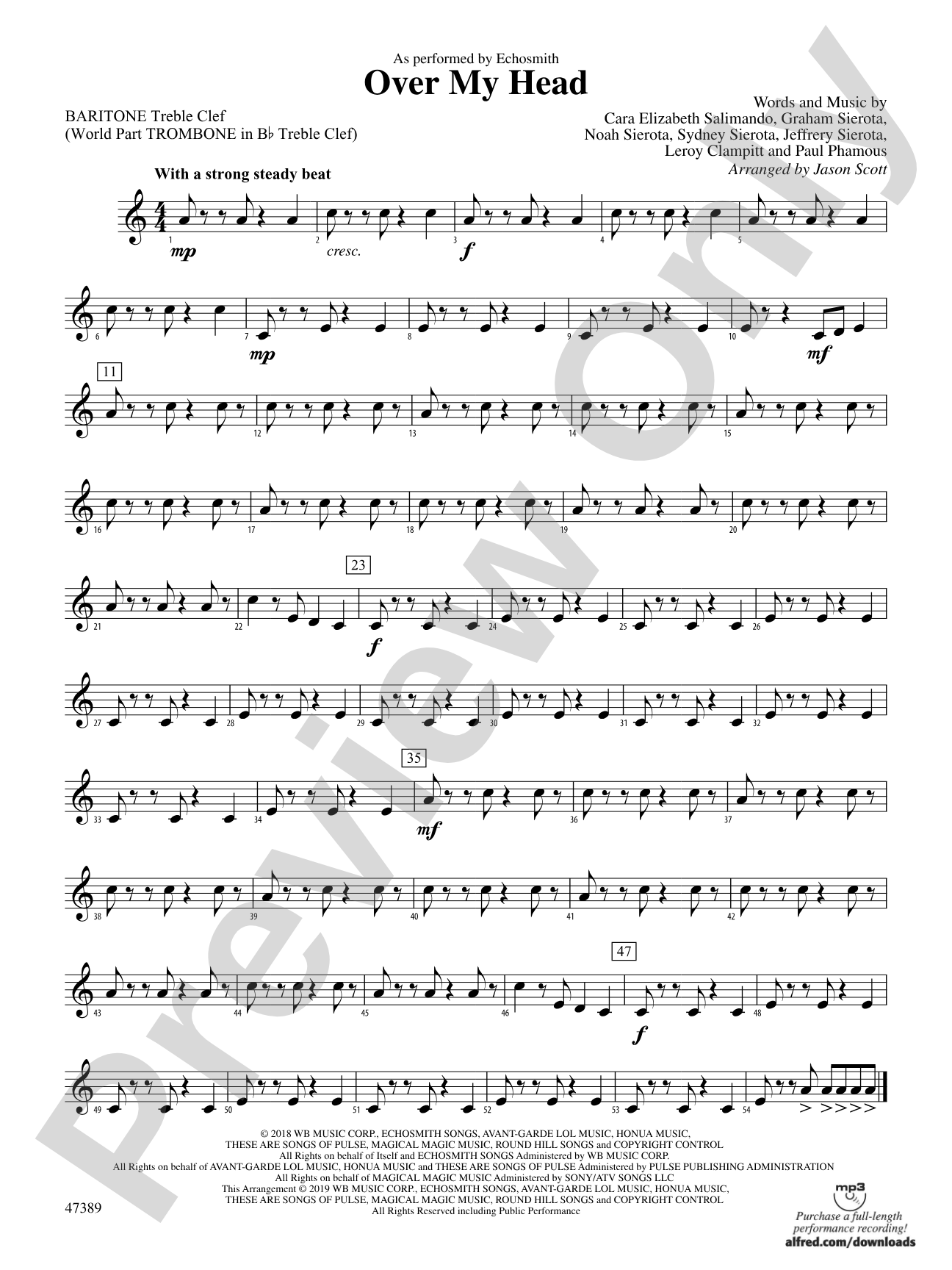 Over My Head: Baritone T.C.