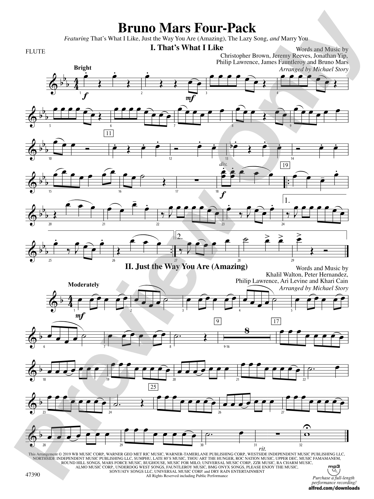 Bruno Mars Four-Pack: Flute