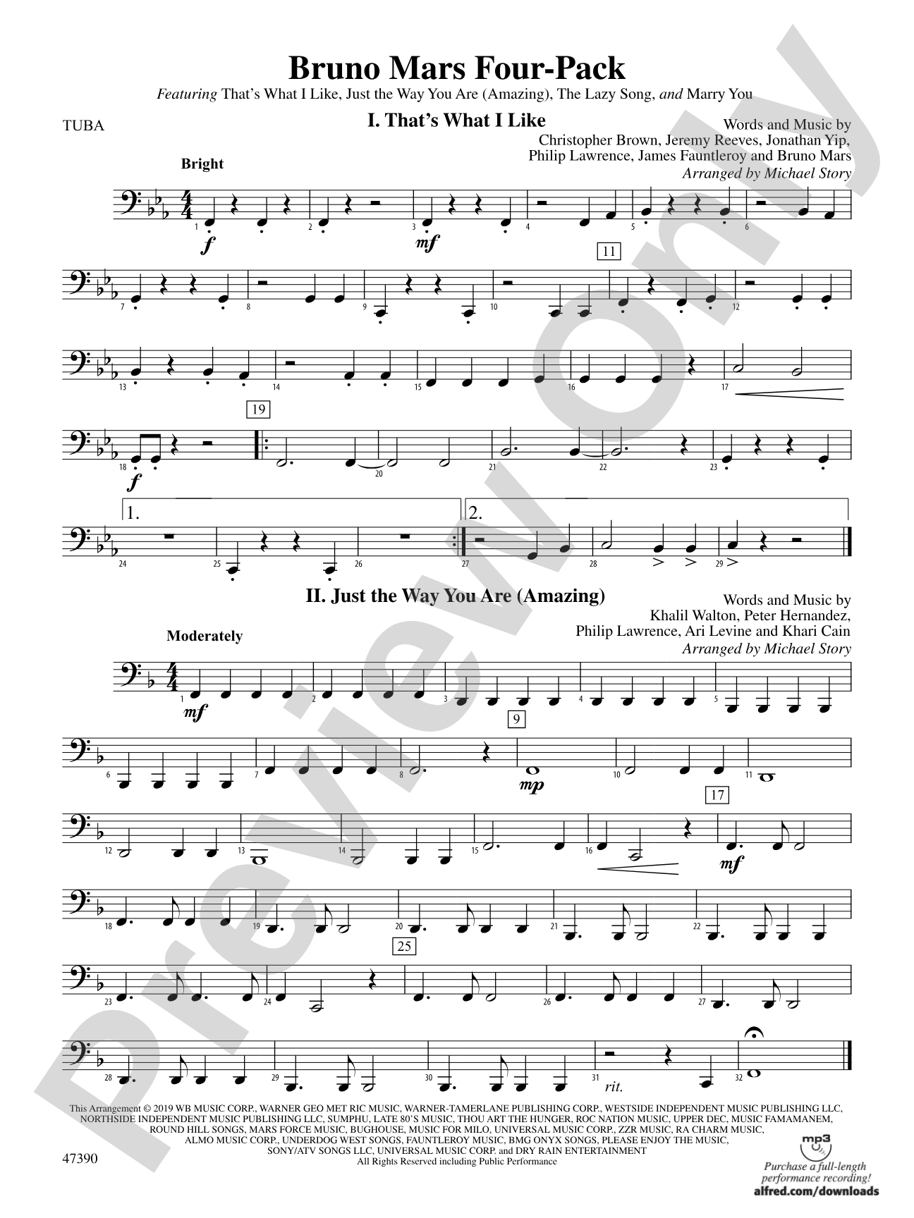 Bruno Mars Four-Pack: Tuba