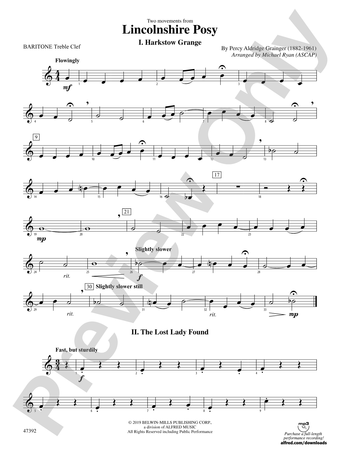 Lincolnshire Posy: Baritone T.C.