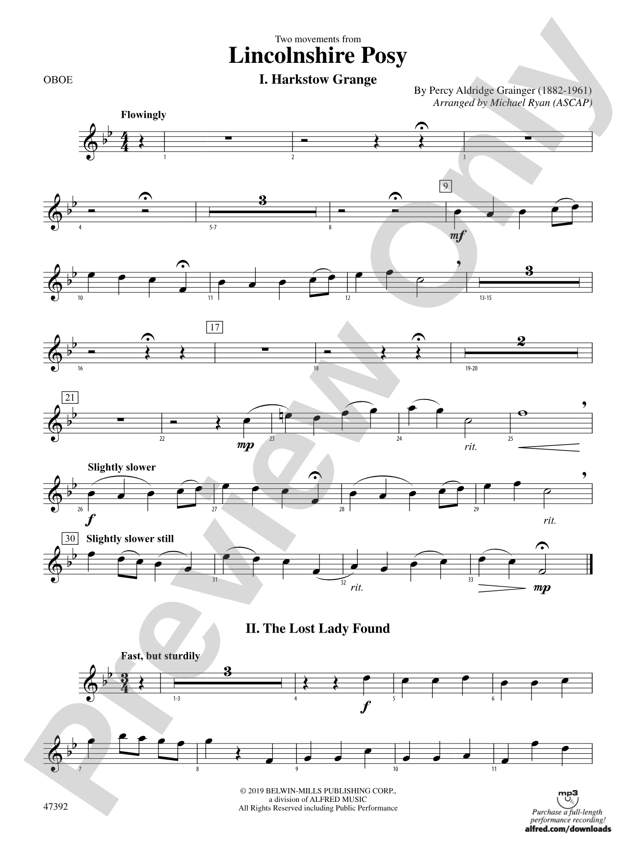 Lincolnshire Posy: Oboe