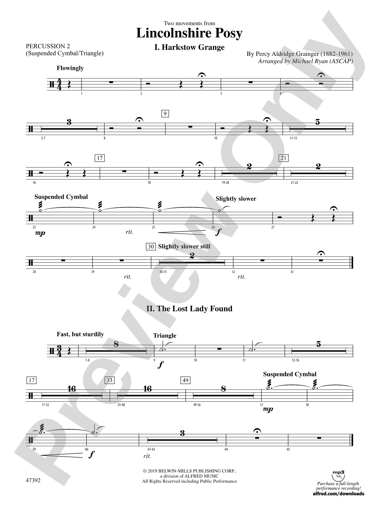 Lincolnshire Posy: 2nd Percussion