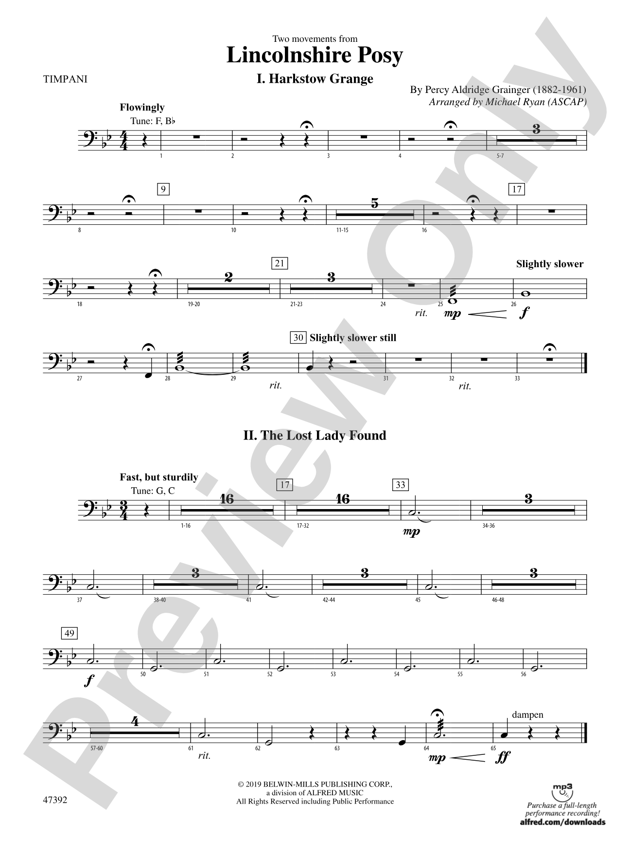 Lincolnshire Posy: Timpani