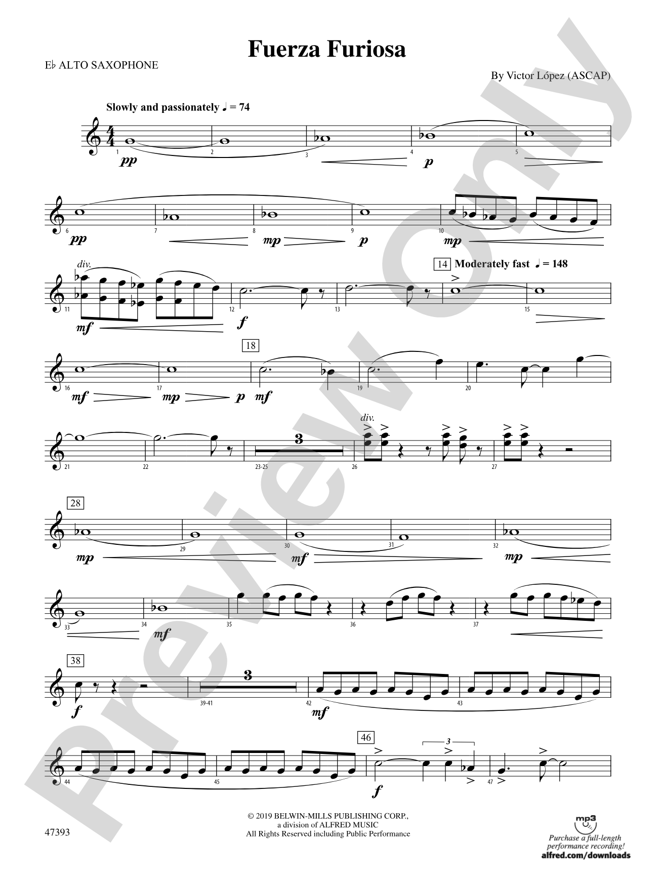 Fuerza Furiosa: E-flat Alto Saxophone
