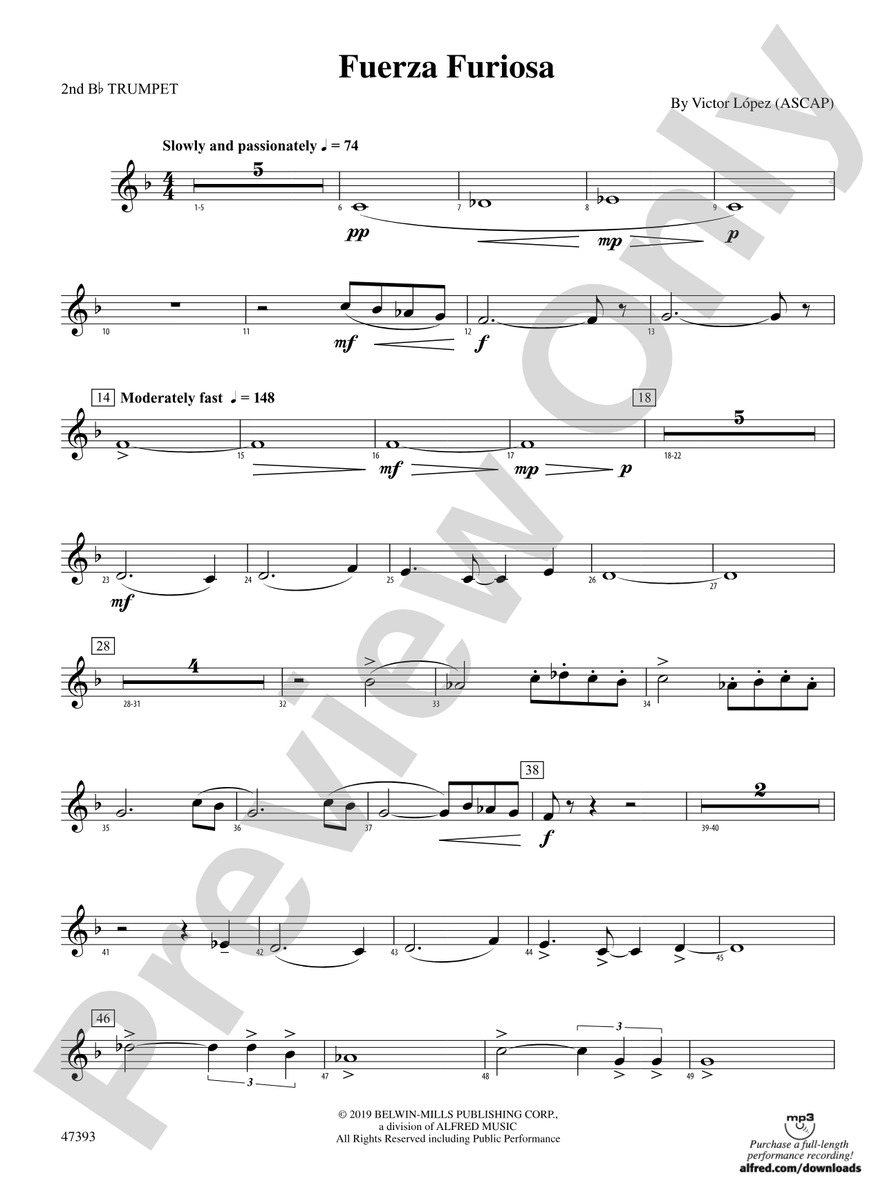 Fuerza Furiosa: 2nd B-flat Trumpet