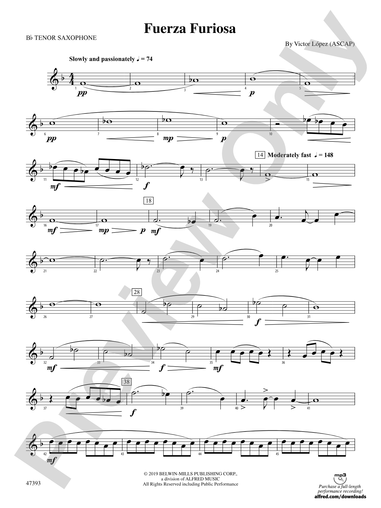 Fuerza Furiosa: B-flat Tenor Saxophone