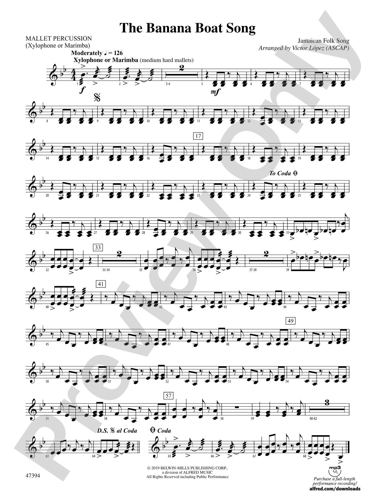The Banana Boat Song: Mallets