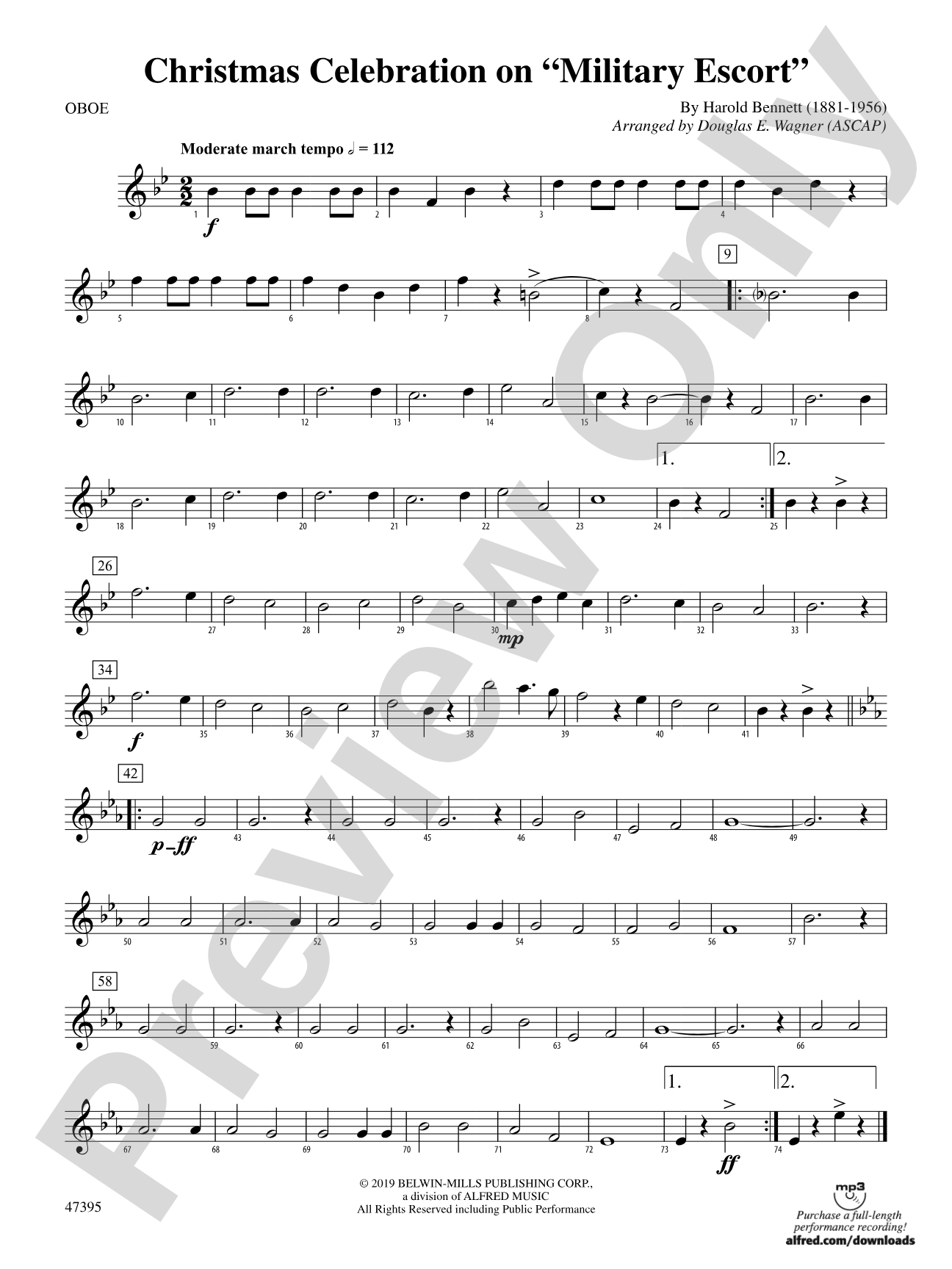 Christmas Celebration on "Military Escort": Oboe