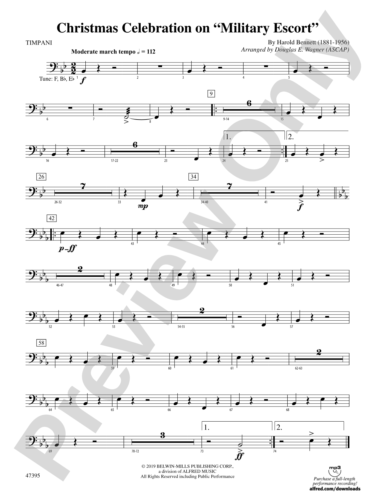 Christmas Celebration on "Military Escort": Timpani