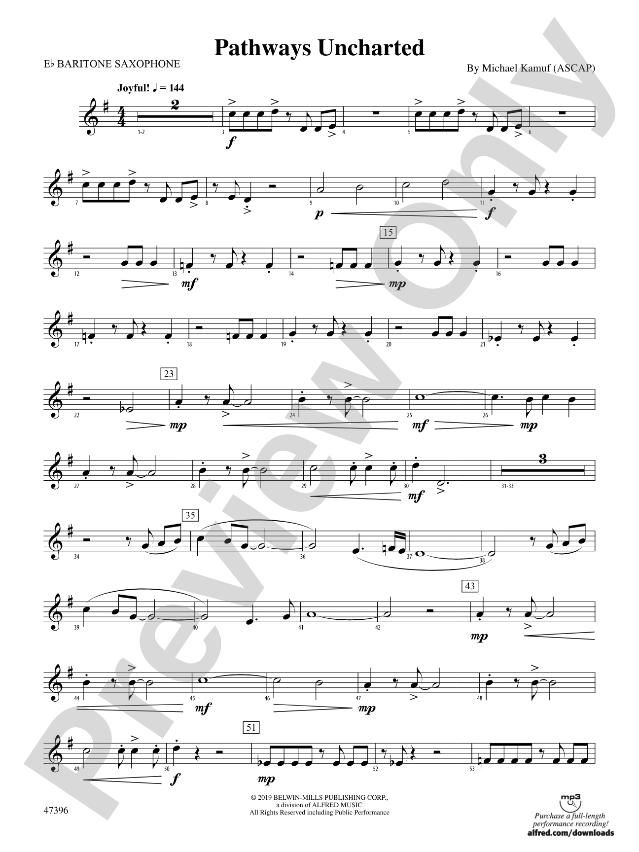 Pathways Uncharted: E-flat Baritone Saxophone