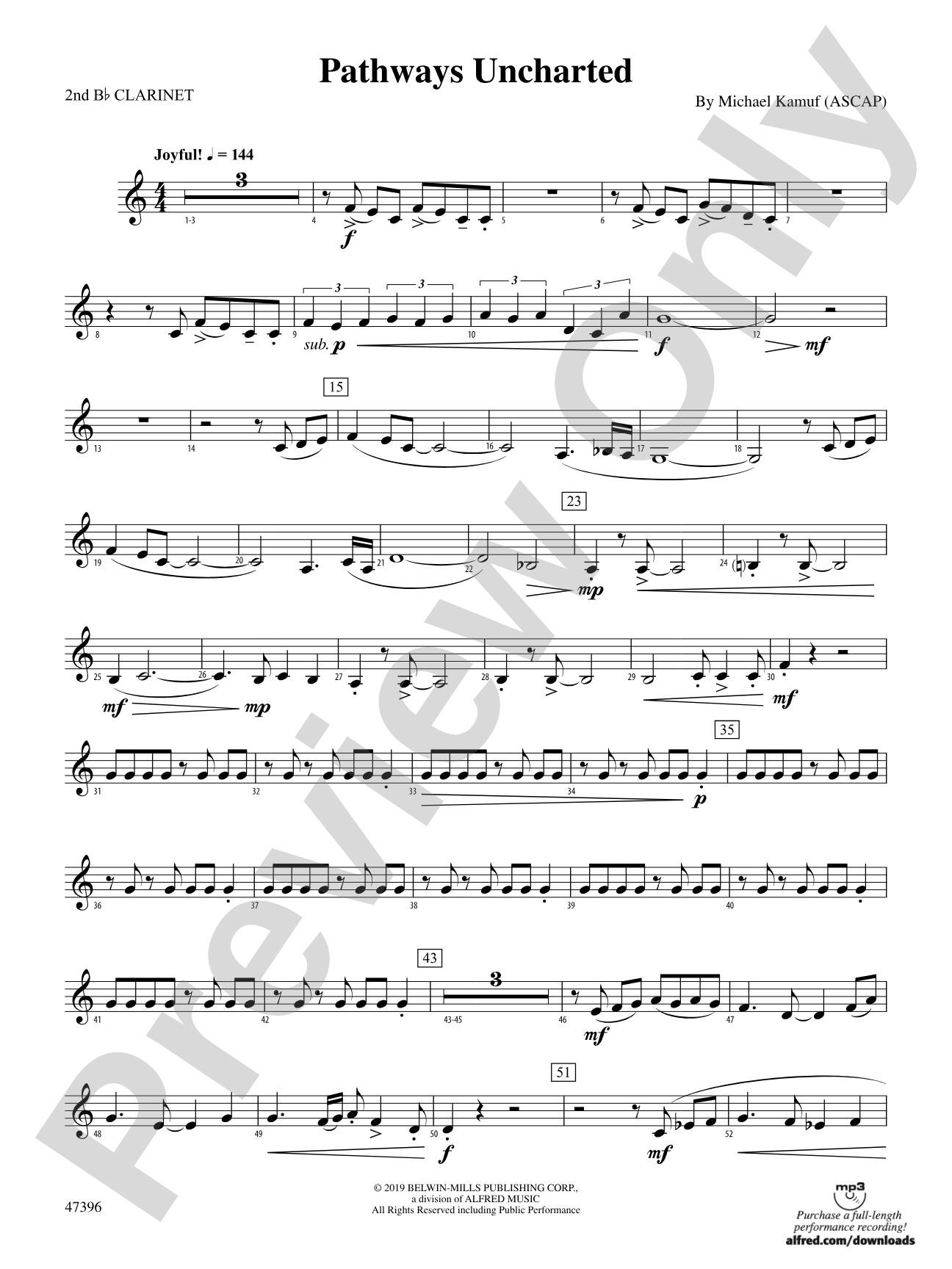 Pathways Uncharted: 2nd B-flat Clarinet