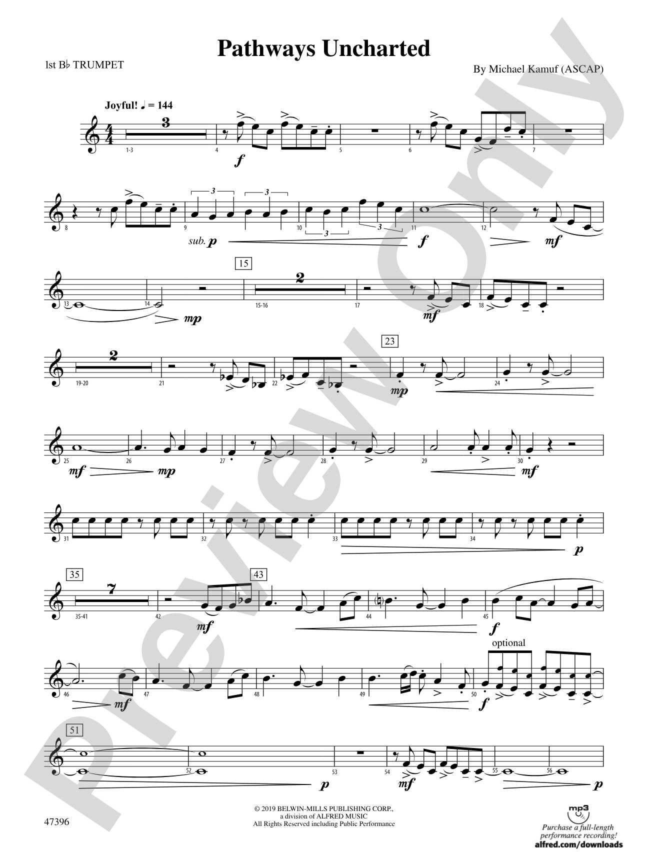 Pathways Uncharted: 1st B-flat Trumpet