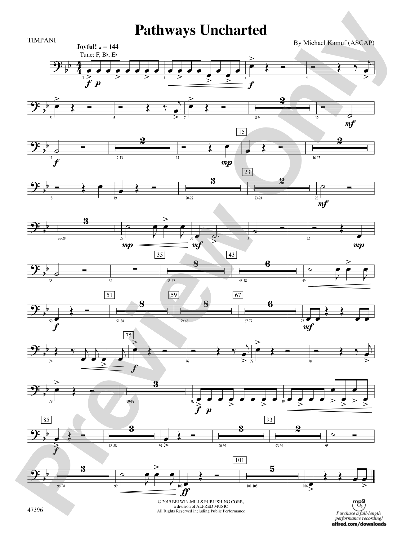 Pathways Uncharted: Timpani