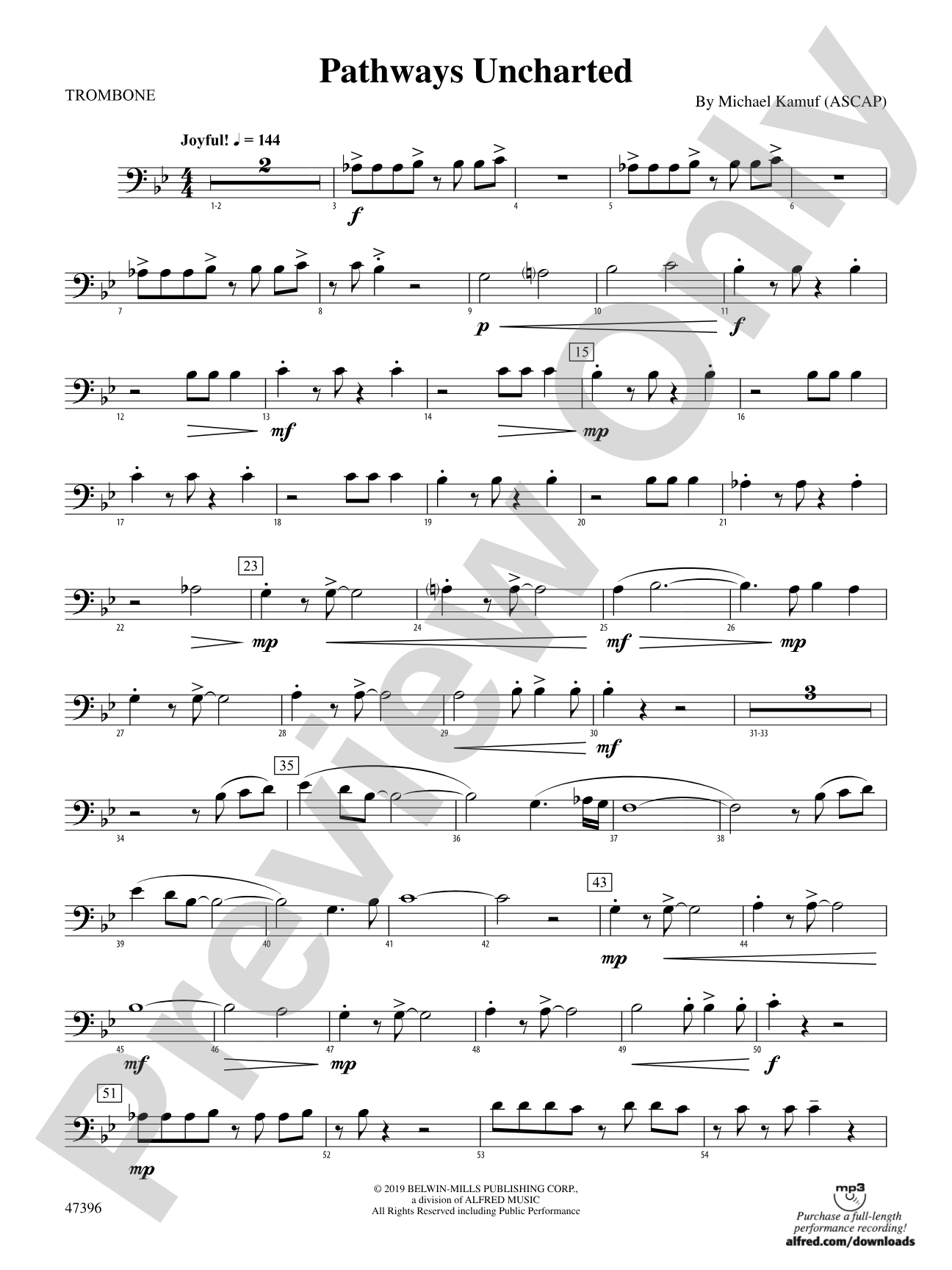 Pathways Uncharted: 1st Trombone