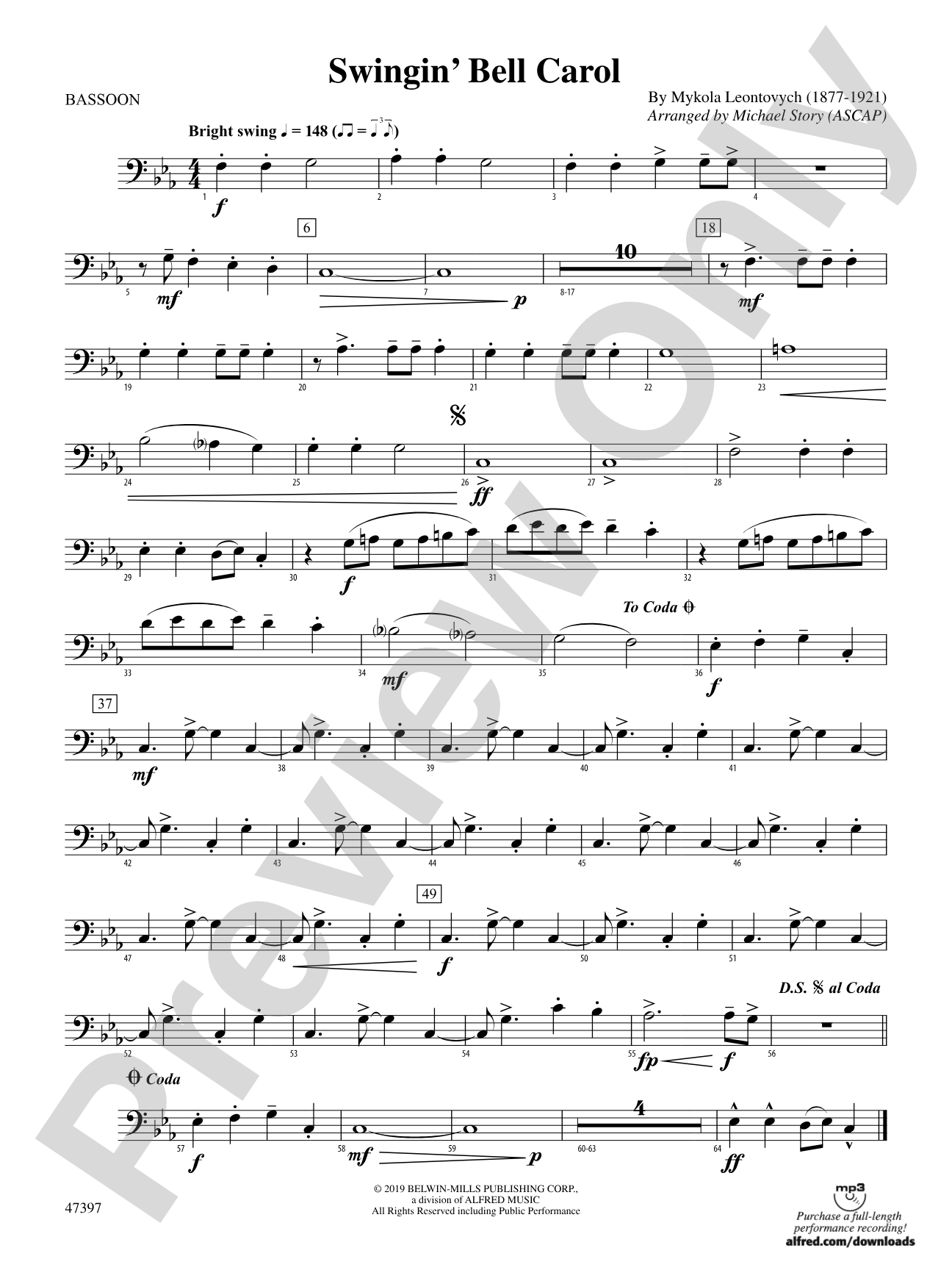 Swingin' Bell Carol: Bassoon