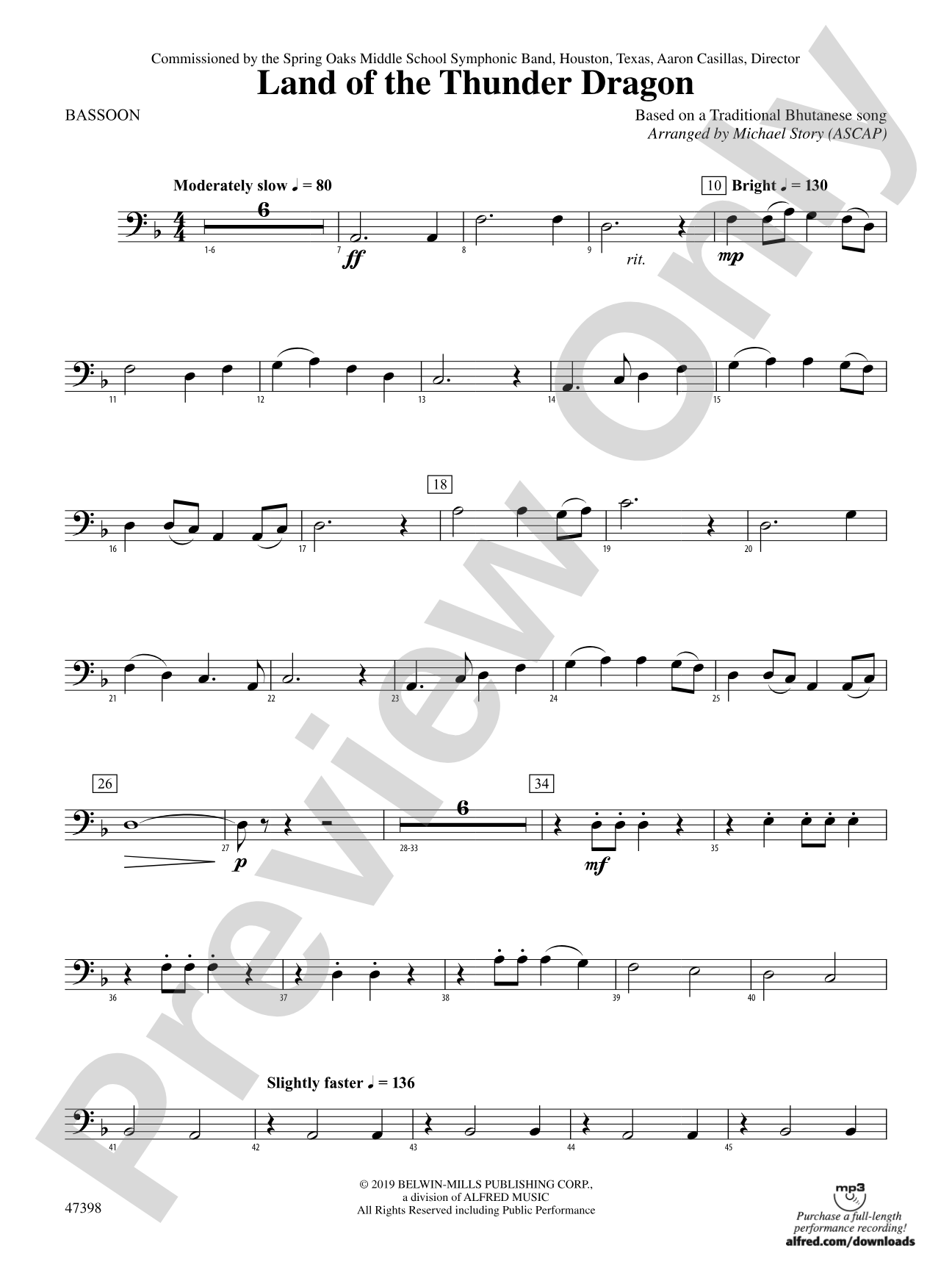 Land of the Thunder Dragon: Bassoon