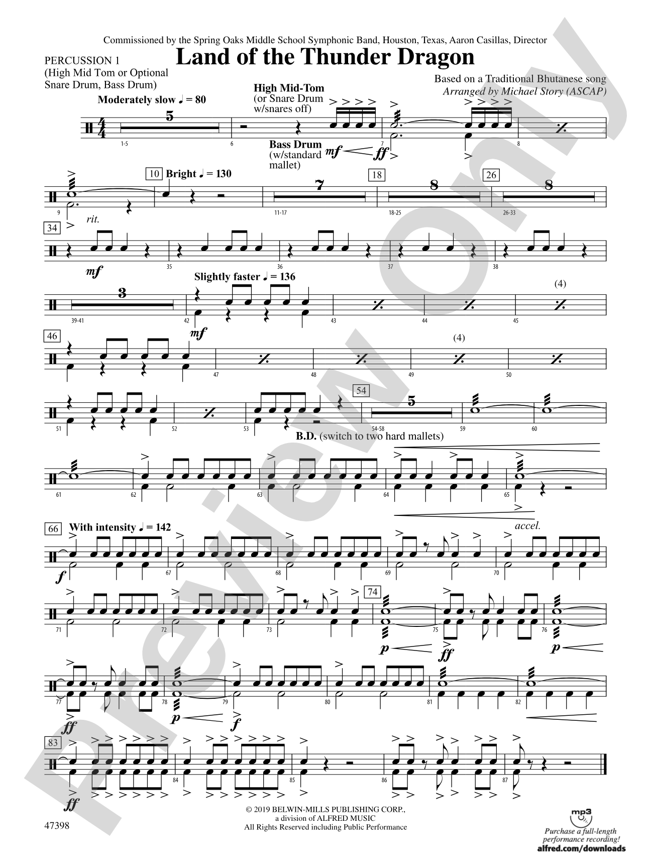 Land of the Thunder Dragon: 1st Percussion