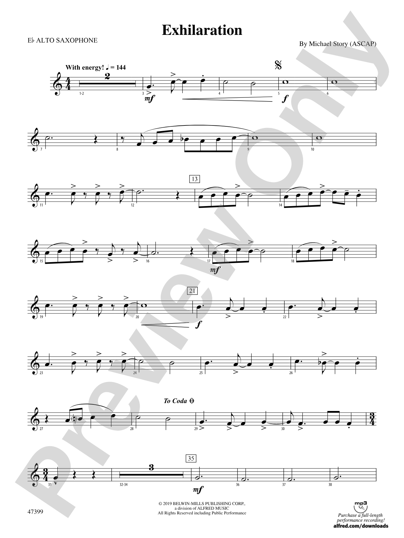 Exhilaration: E-flat Alto Saxophone