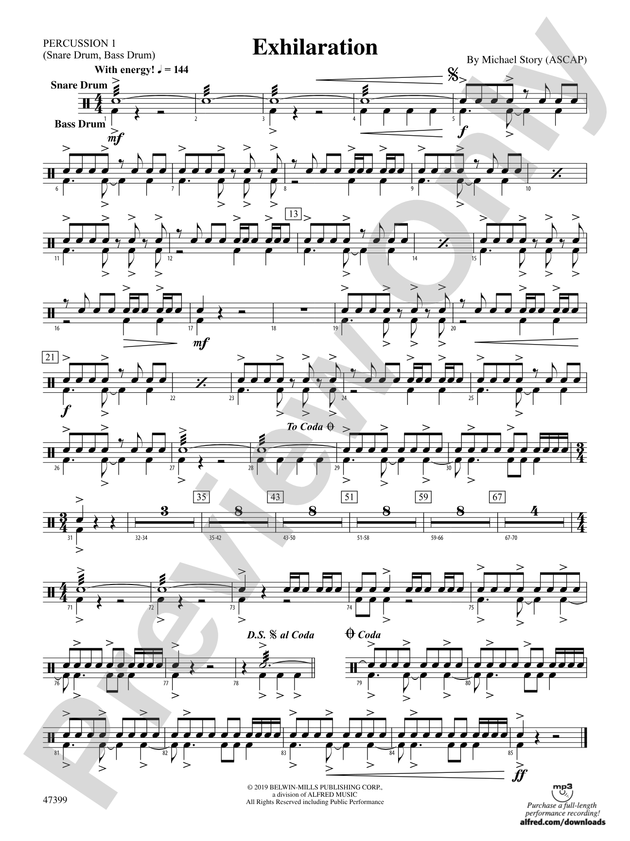 Exhilaration: 1st Percussion