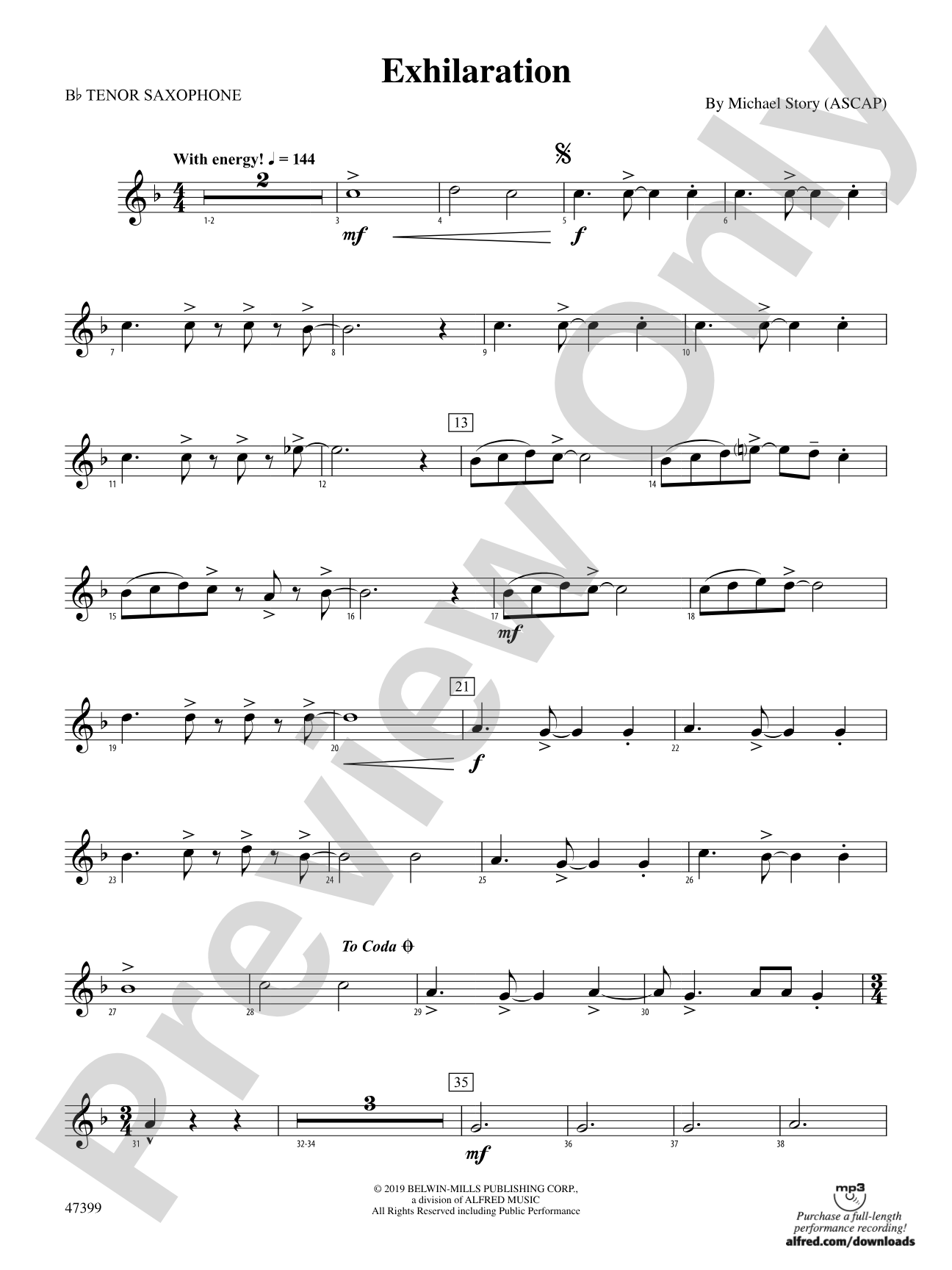 Exhilaration: B-flat Tenor Saxophone