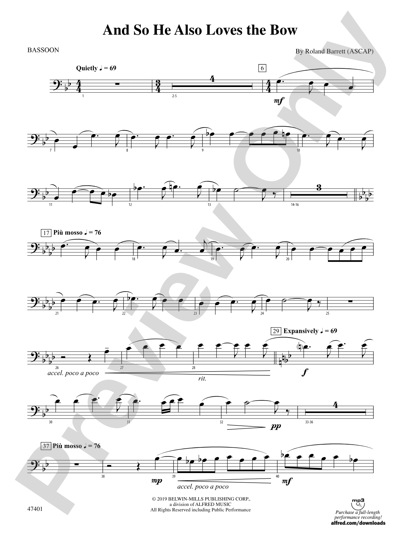 And So He Also Loves the Bow: Bassoon