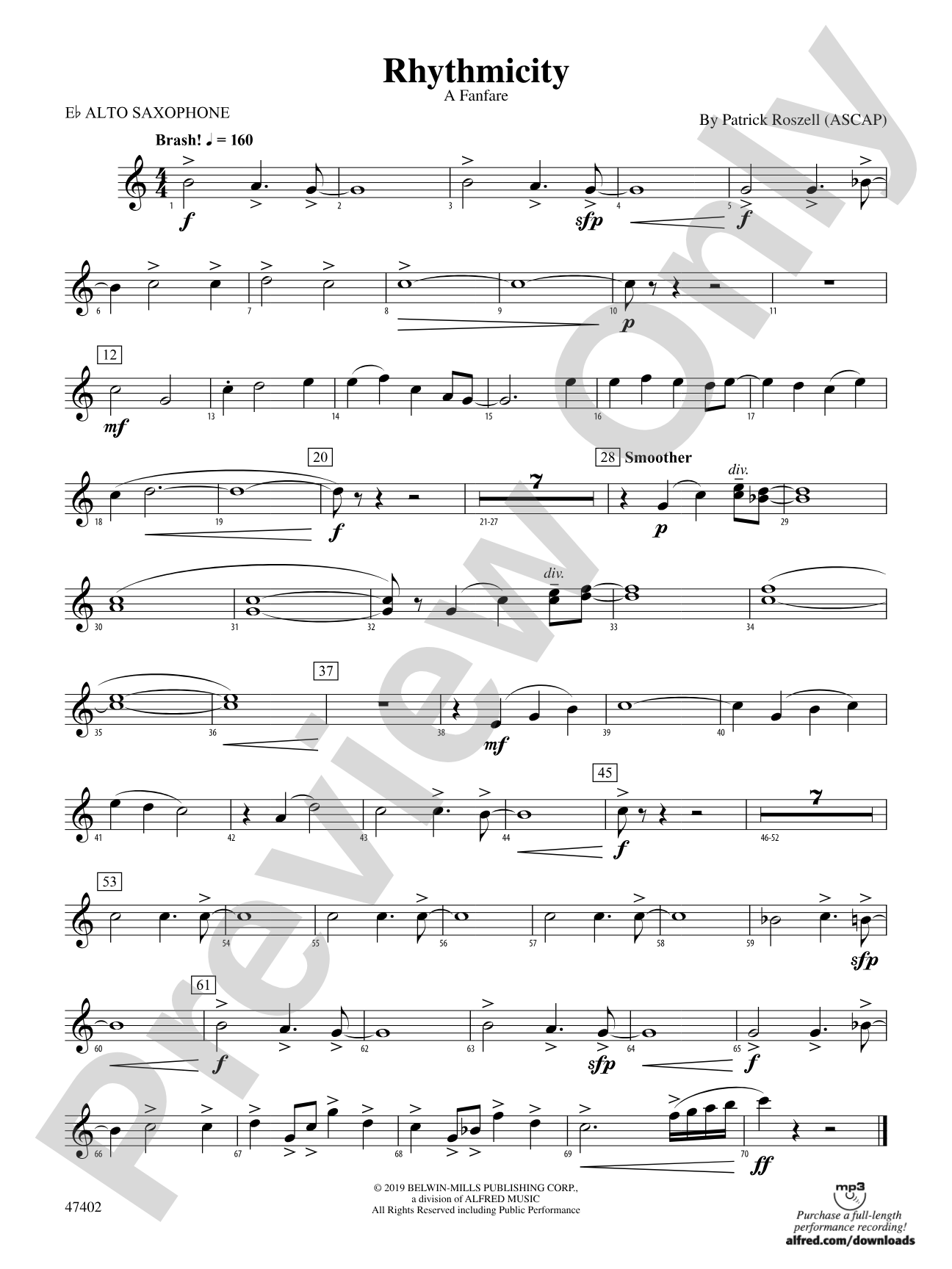 Rhythmicity: E-flat Alto Saxophone