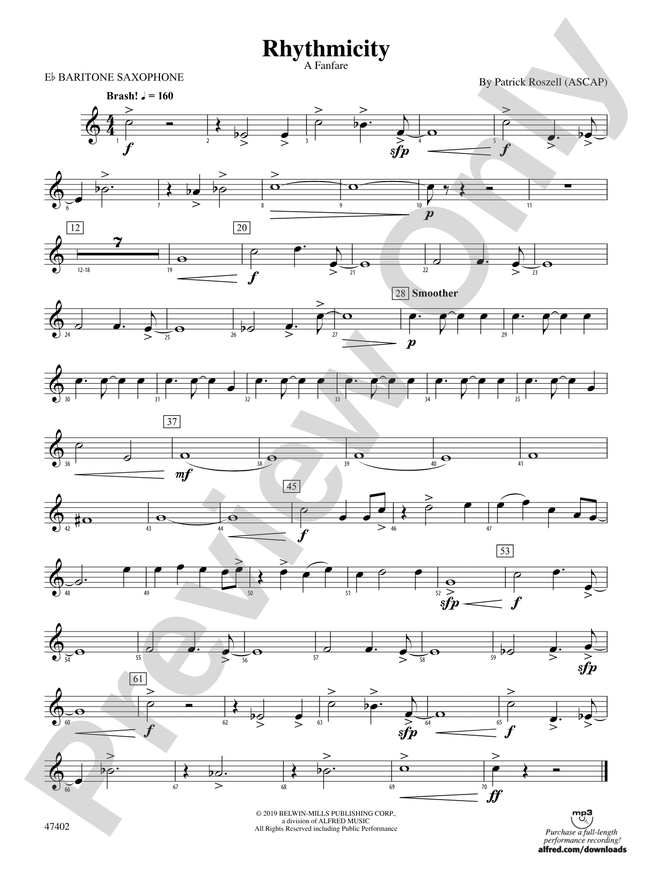 Rhythmicity: E-flat Baritone Saxophone