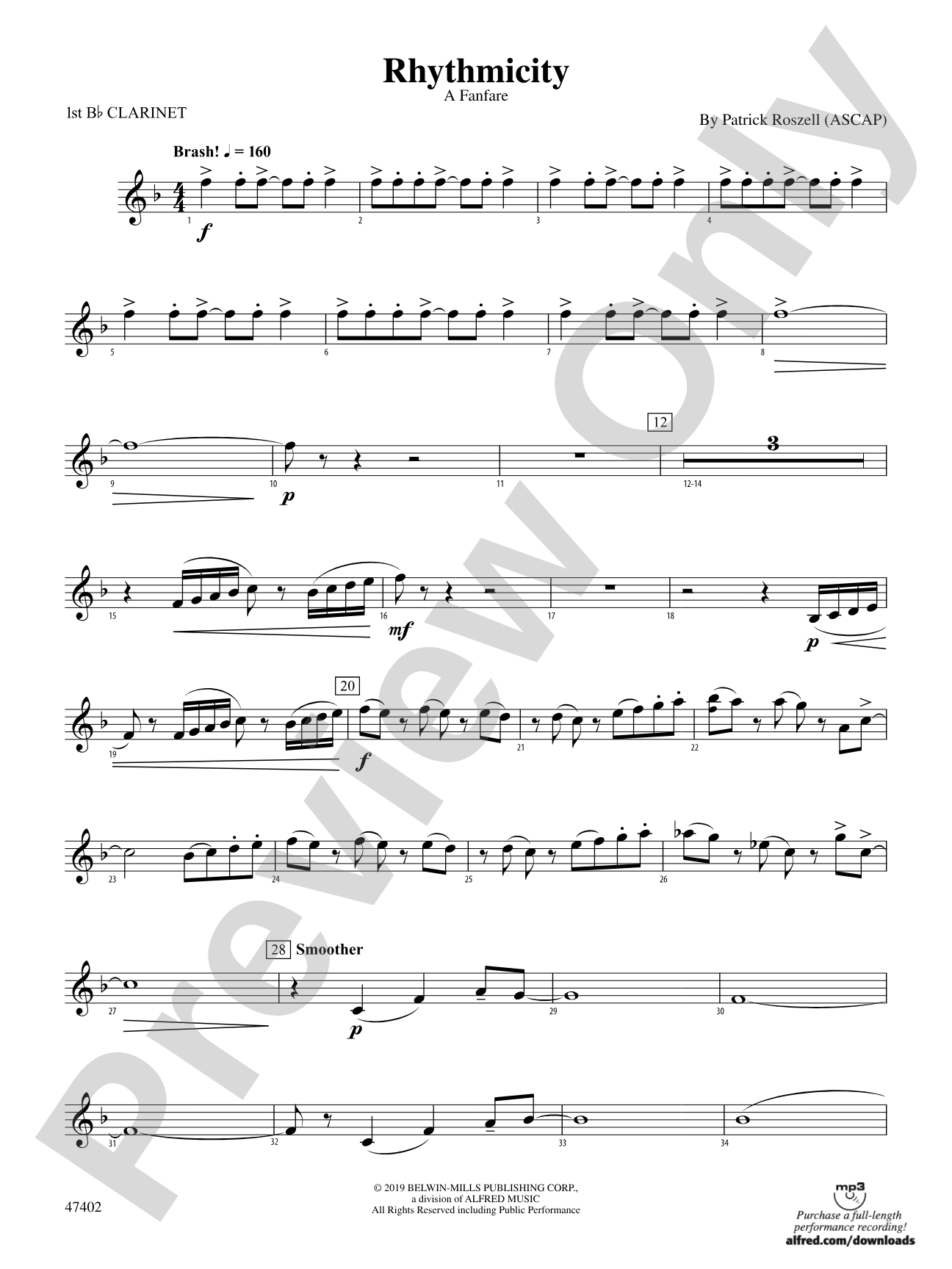 Rhythmicity: 1st B-flat Clarinet