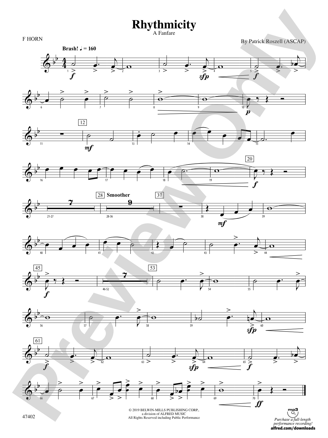 Rhythmicity: 1st F Horn