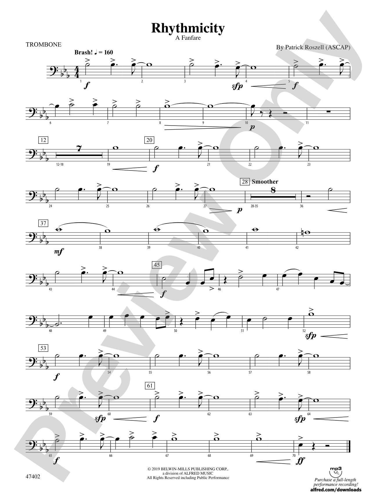 Rhythmicity: 1st Trombone