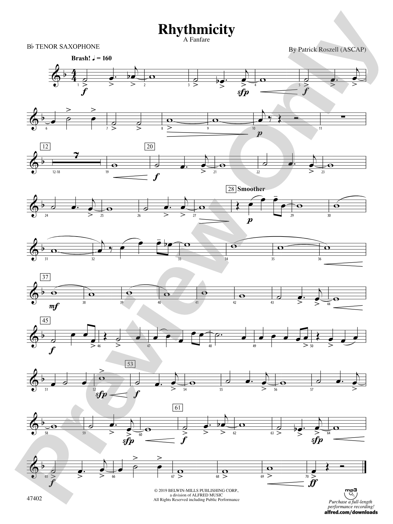 Rhythmicity: B-flat Tenor Saxophone