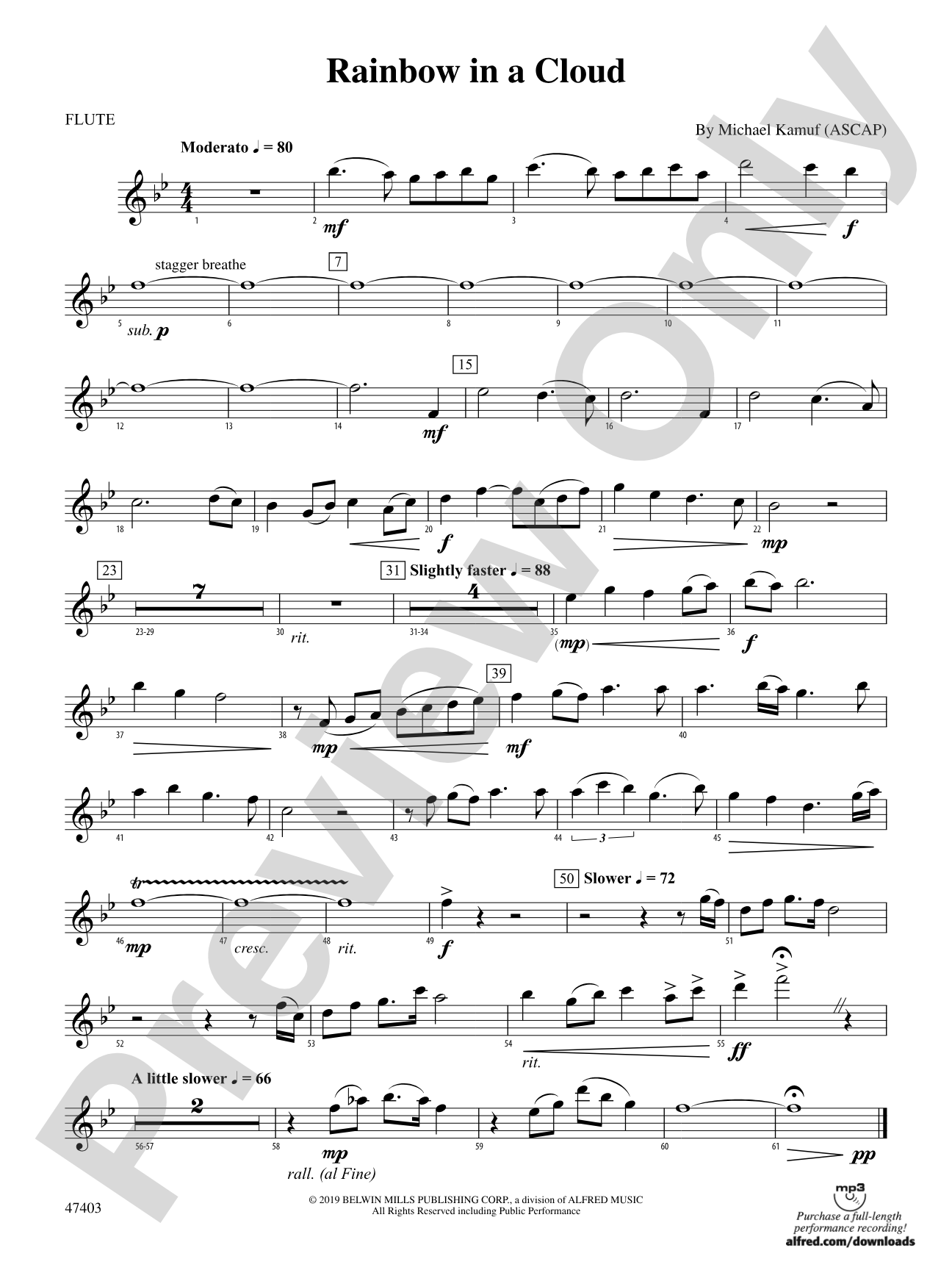 Rainbow in a Cloud: Flute