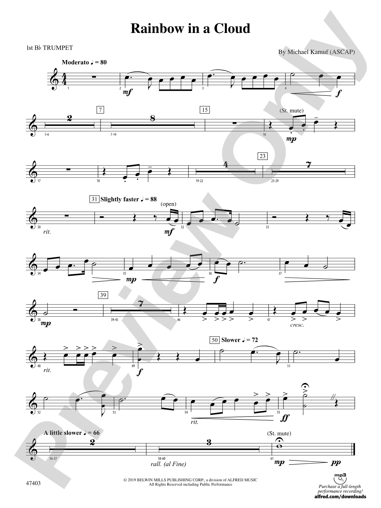Rainbow in a Cloud: 1st B-flat Trumpet