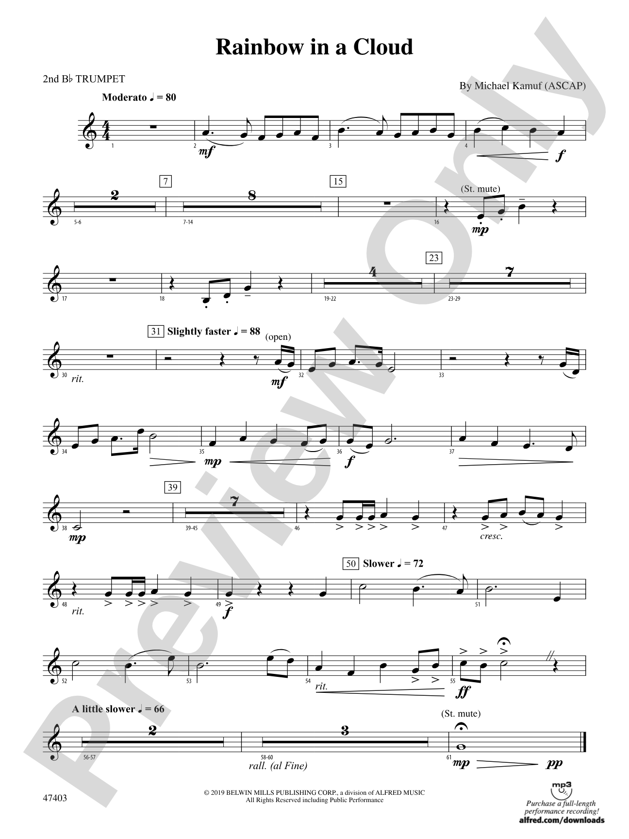 Rainbow in a Cloud: 2nd B-flat Trumpet