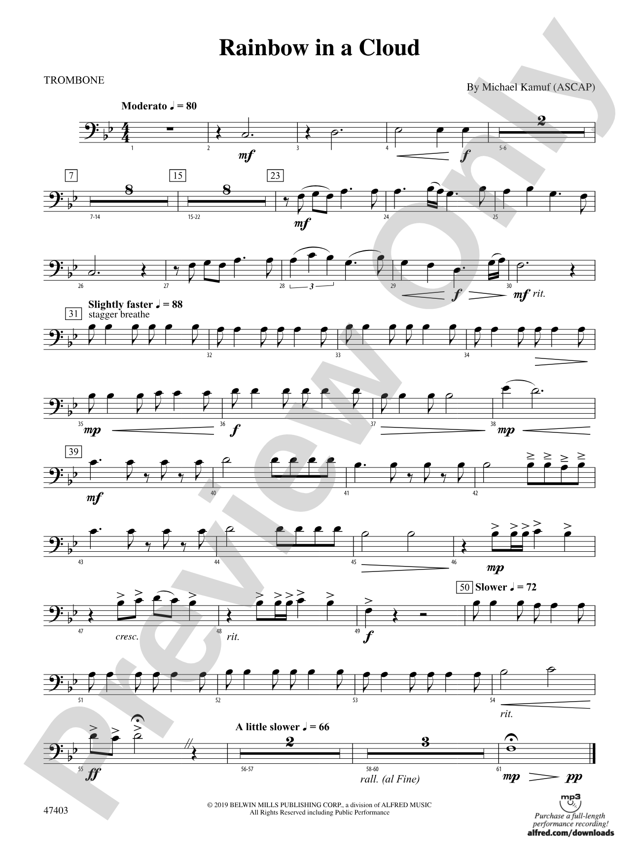 Rainbow in a Cloud: 1st Trombone
