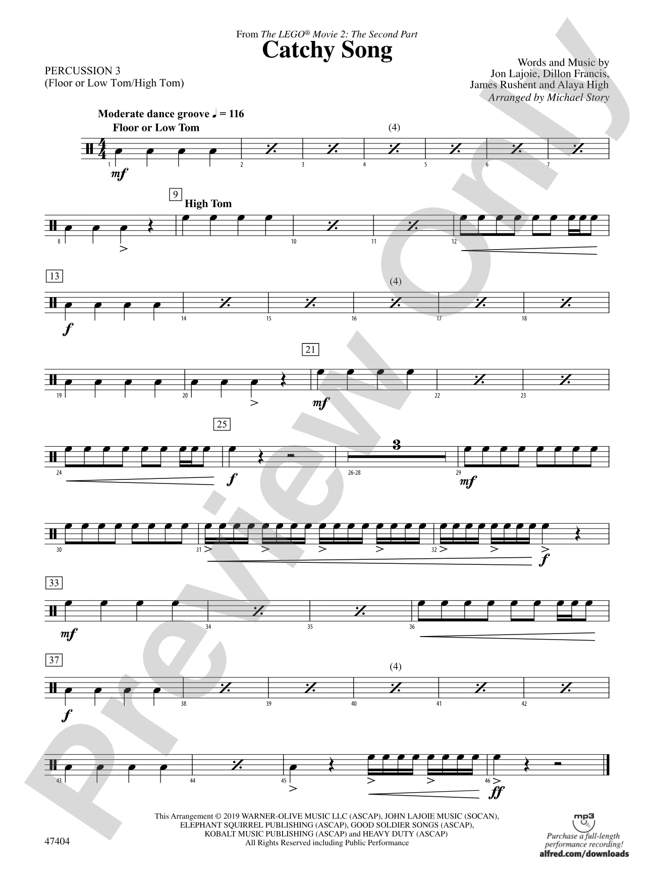 Catchy Song: 3rd Percussion