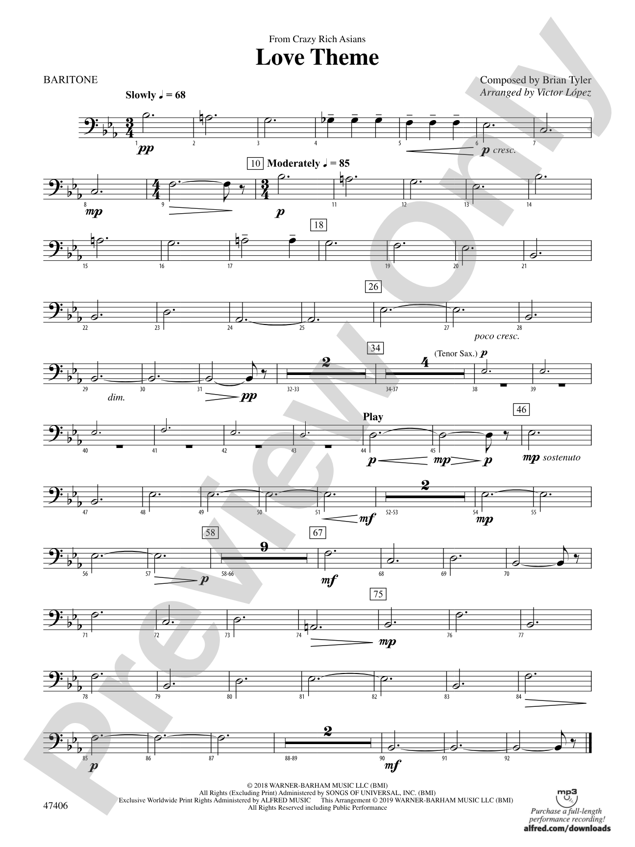 Love Theme: Baritone B.C.