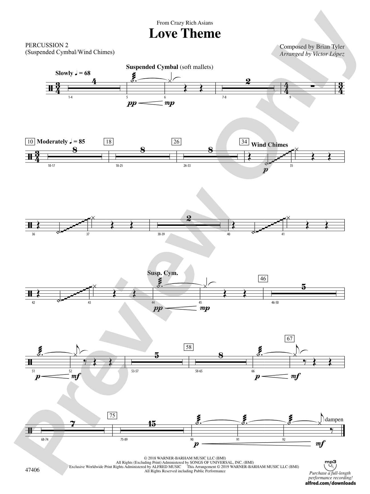 Love Theme: 2nd Percussion