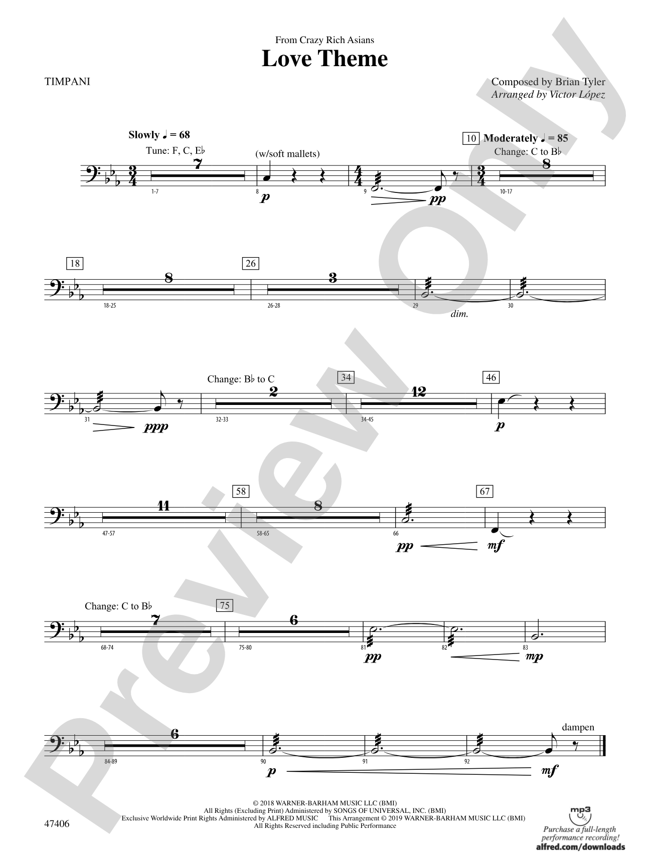 Love Theme: Timpani