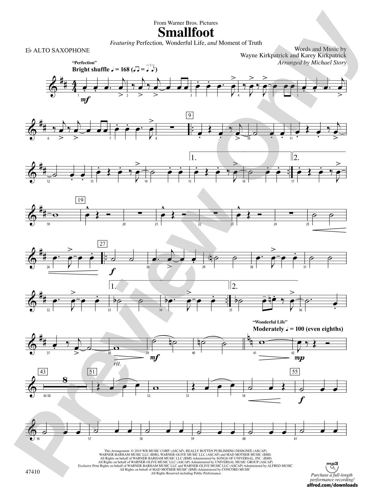 Smallfoot: E-flat Alto Saxophone