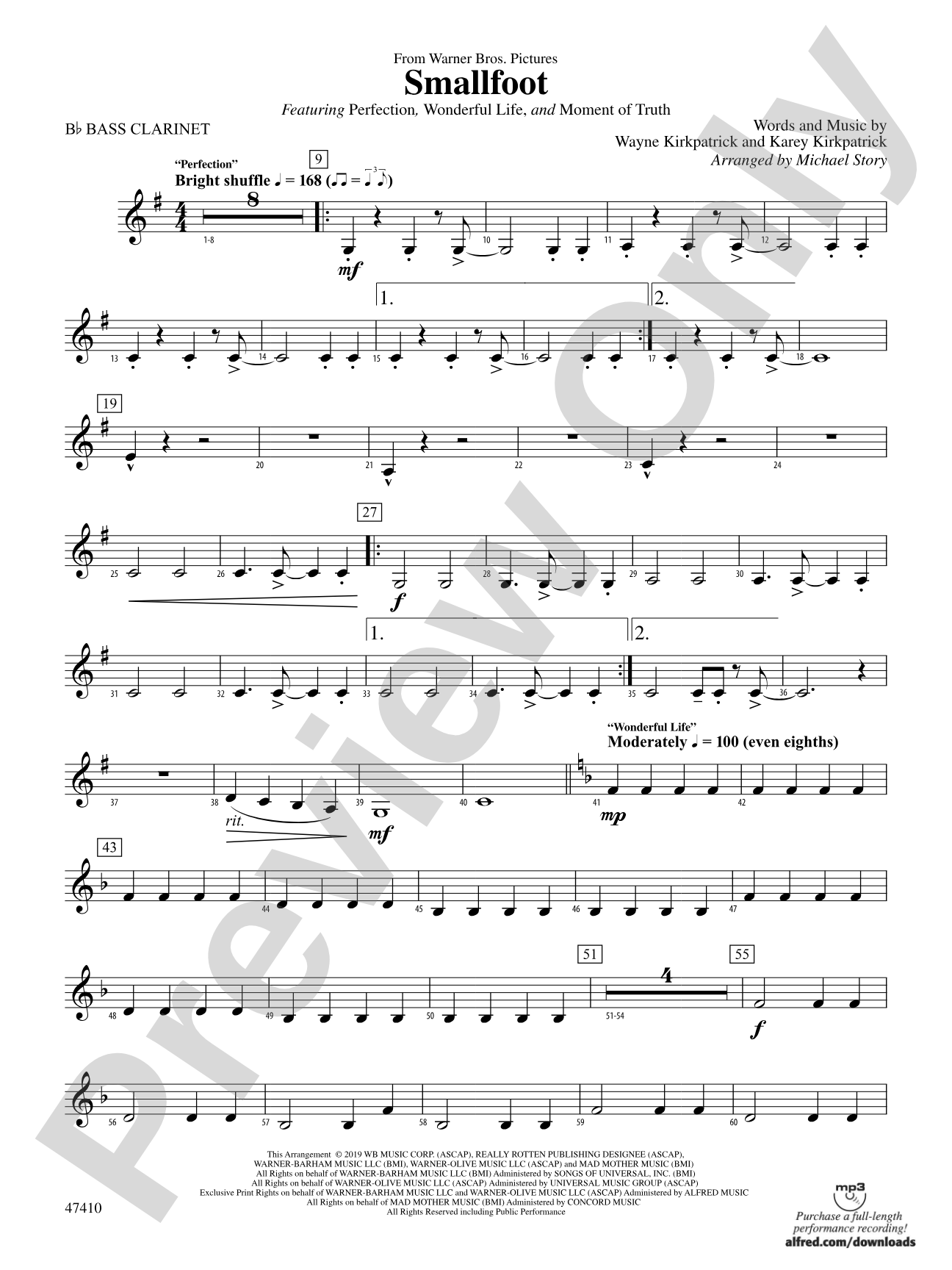 Smallfoot: B-flat Bass Clarinet
